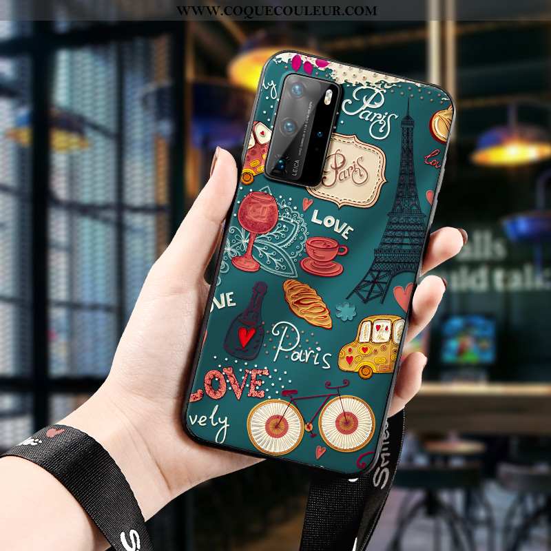 Coque Huawei P40 Pro Silicone Enfant Nouveau, Housse Huawei P40 Pro Protection Étui Verte