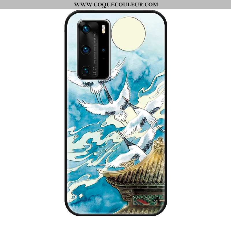 Housse Huawei P40 Pro Tendance Protection Vintage, Étui Huawei P40 Pro Silicone Téléphone Portable B