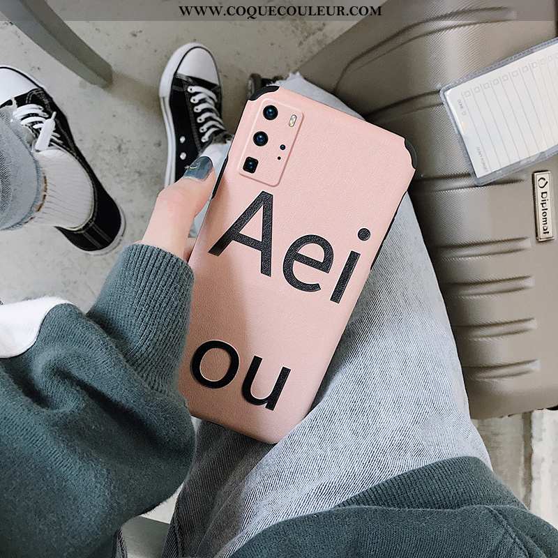 Étui Huawei P40 Pro Personnalité Coque Incassable, Huawei P40 Pro Créatif Gaufrage Bleu