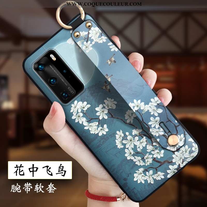 Coque Huawei P40 Pro Protection Silicone Créatif, Housse Huawei P40 Pro Ornements Suspendus Gaufrage