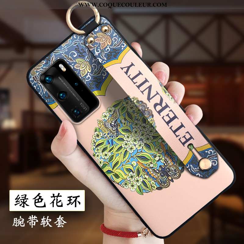 Coque Huawei P40 Pro Protection Silicone Créatif, Housse Huawei P40 Pro Ornements Suspendus Gaufrage