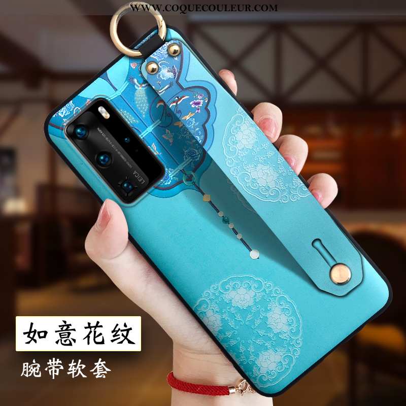 Coque Huawei P40 Pro Protection Silicone Créatif, Housse Huawei P40 Pro Ornements Suspendus Gaufrage