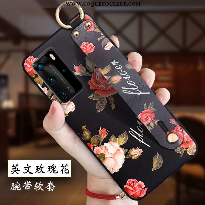Coque Huawei P40 Pro Protection Silicone Créatif, Housse Huawei P40 Pro Ornements Suspendus Gaufrage