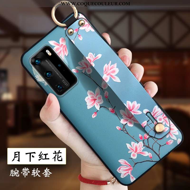 Coque Huawei P40 Pro Protection Silicone Créatif, Housse Huawei P40 Pro Ornements Suspendus Gaufrage