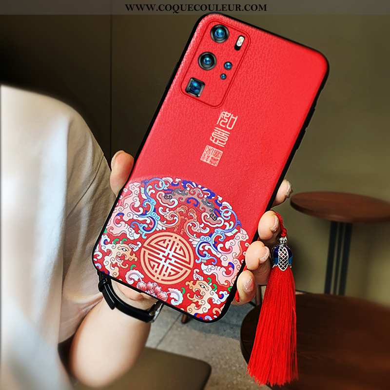 Étui Huawei P40 Pro Protection Tout Compris Rouge, Coque Huawei P40 Pro Ultra Légère Rouge