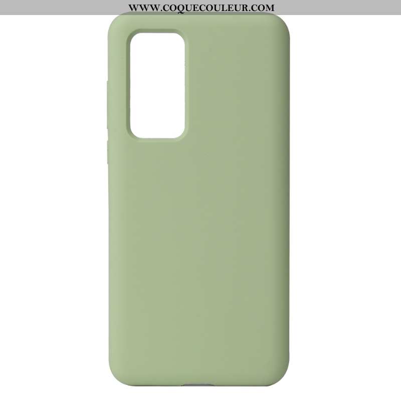 Étui Huawei P40 Pro Silicone Couleur Unie Vert, Coque Huawei P40 Pro Pure Téléphone Portable Verte