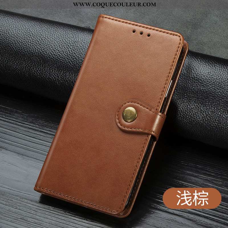 Étui Huawei Y5 2020 Cuir Business Incassable, Coque Huawei Y5 2020 Portefeuille Armée Verte