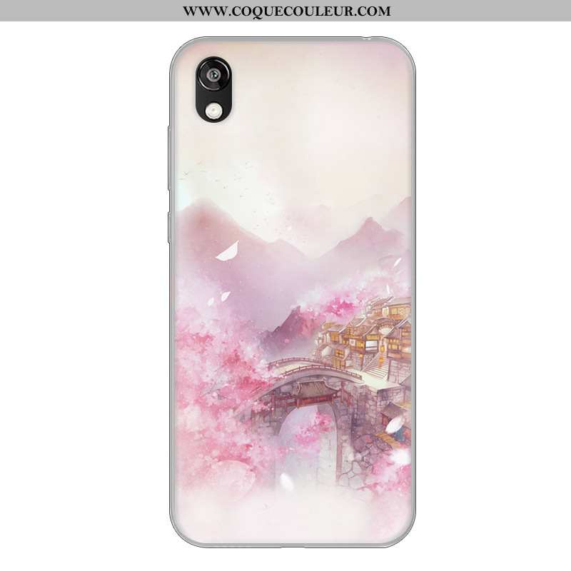 Coque Huawei Y5 2020 Fluide Doux Rose Vent, Housse Huawei Y5 2020 Téléphone Portable 2020