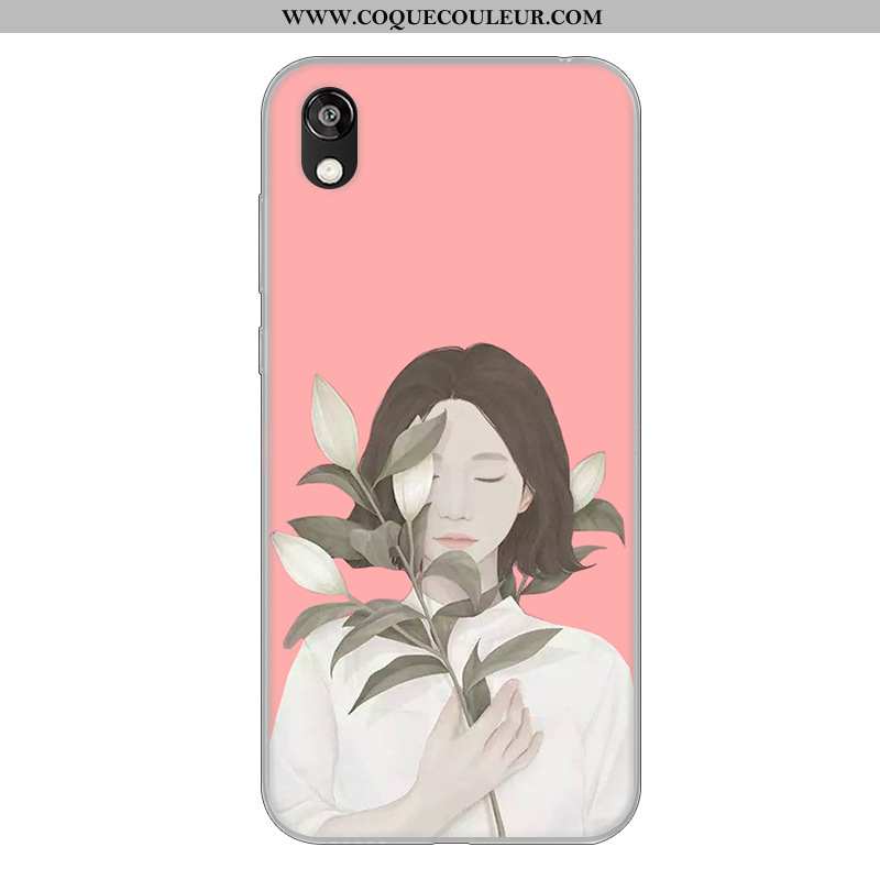 Coque Huawei Y5 2020 Fluide Doux Rose Vent, Housse Huawei Y5 2020 Téléphone Portable 2020