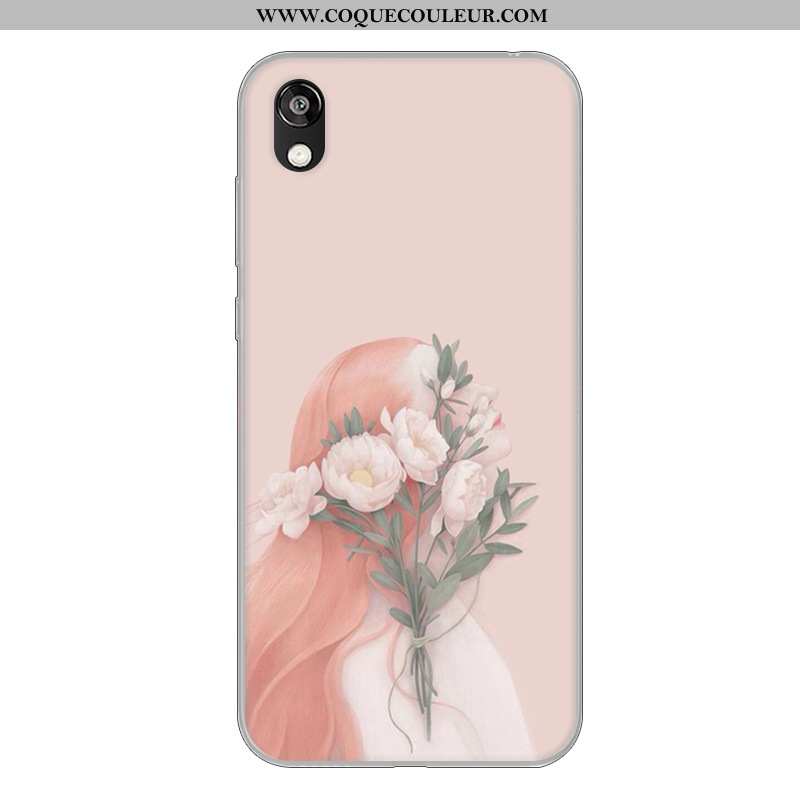 Coque Huawei Y5 2020 Fluide Doux Rose Vent, Housse Huawei Y5 2020 Téléphone Portable 2020