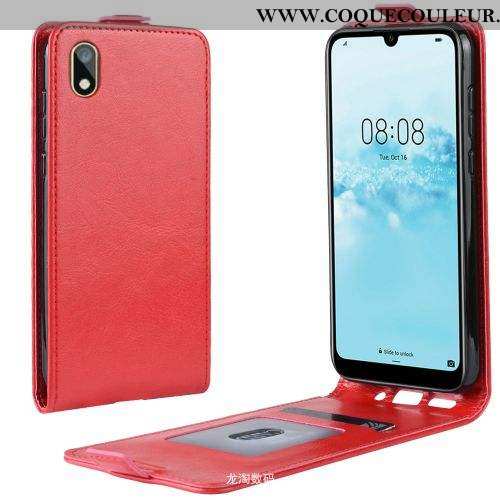 Coque Huawei Y5 2020 Cuir Étui Incassable, Housse Huawei Y5 2020 2020 Rouge