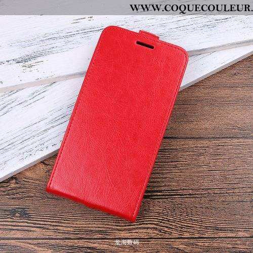 Coque Huawei Y5 2020 Cuir Étui Incassable, Housse Huawei Y5 2020 2020 Rouge