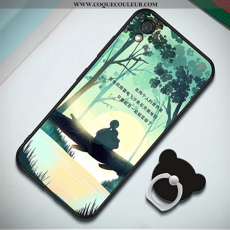 Étui Huawei Y5 2020 Fluide Doux Anneau 2020, Coque Huawei Y5 2020 Peinture Bleu Foncé