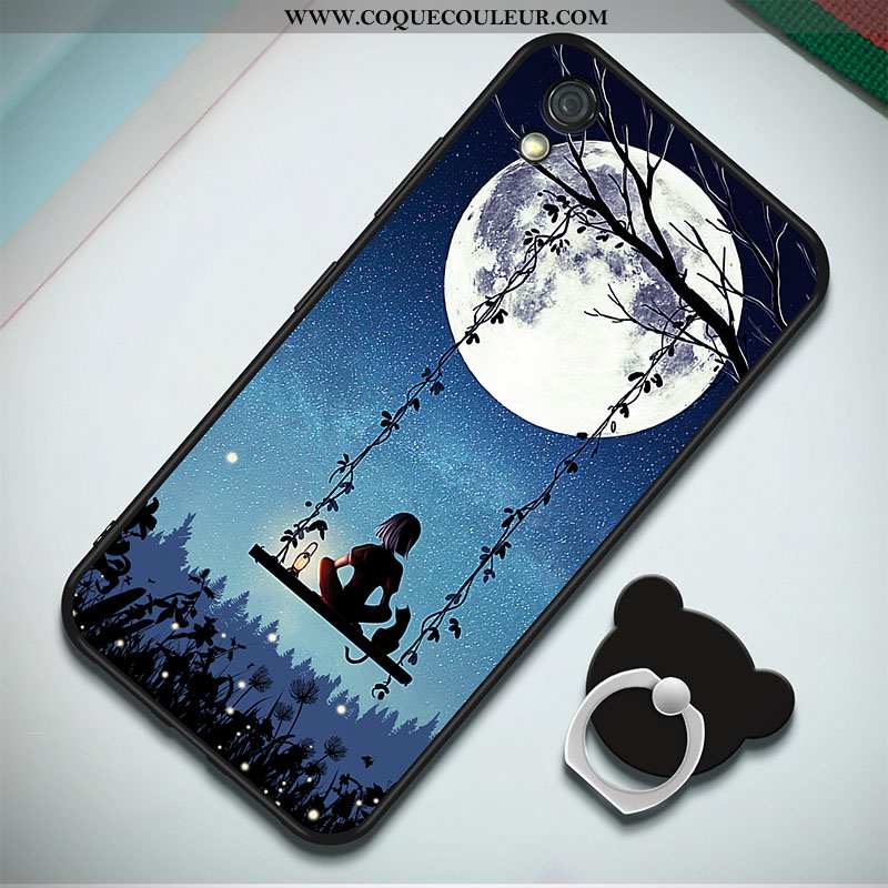 Étui Huawei Y5 2020 Fluide Doux Anneau 2020, Coque Huawei Y5 2020 Peinture Bleu Foncé