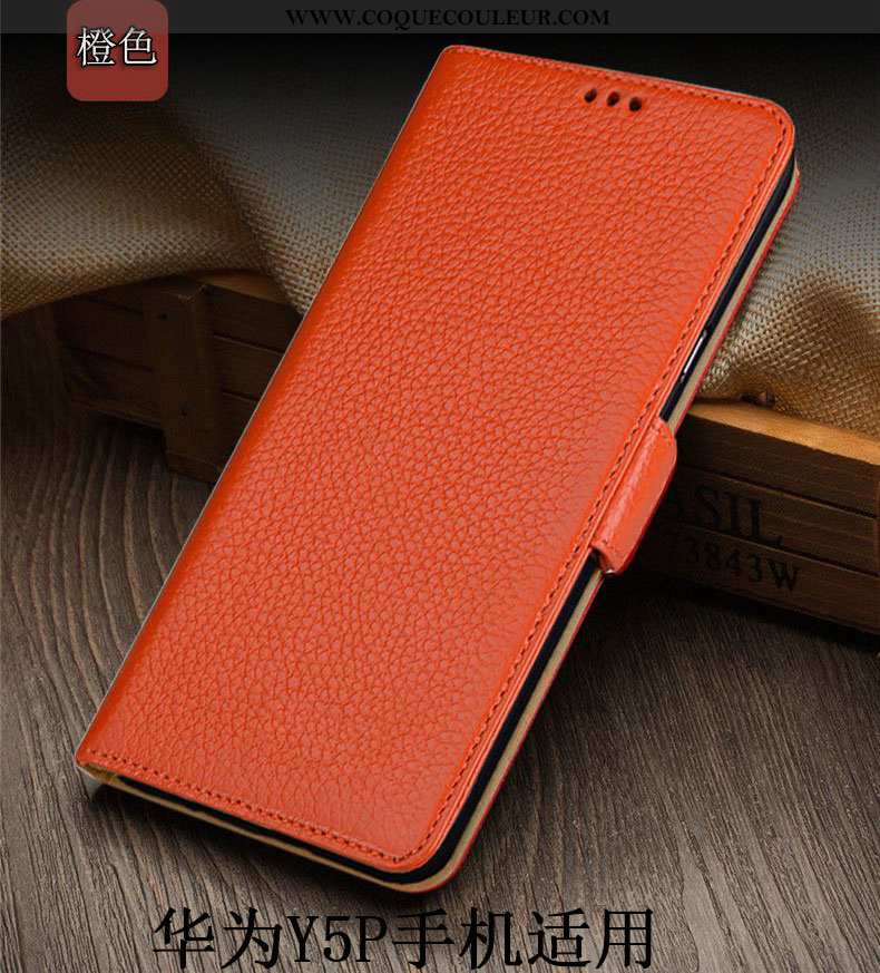 Coque Huawei Y5p Protection Téléphone Portable Tout Compris, Housse Huawei Y5p Cuir Véritable Incass