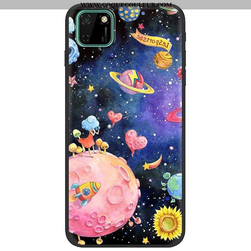 Étui Huawei Y5p Dessin Animé Téléphone Portable, Coque Huawei Y5p Fluide Doux Multicolore Coloré