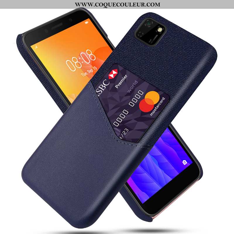 Coque Huawei Y5p Cuir Carte Coque, Housse Huawei Y5p Protection Rouge