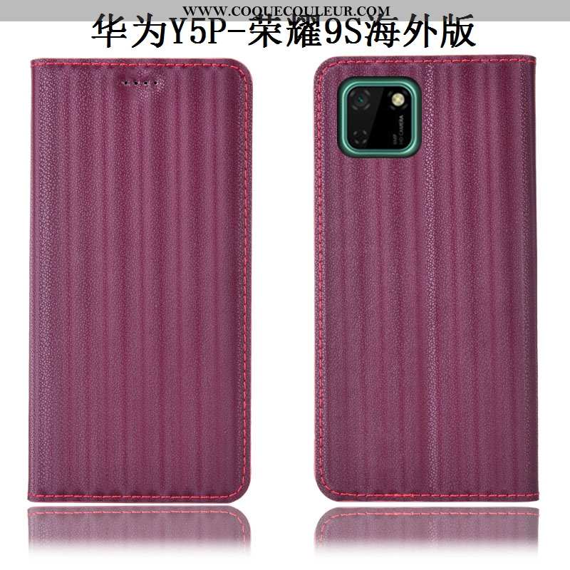 Coque Huawei Y5p Protection Incassable Étui, Housse Huawei Y5p Modèle Fleurie Dégradé Violet