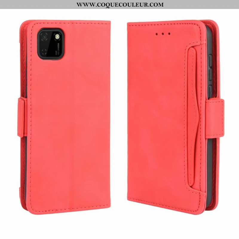 Coque Huawei Y5p Portefeuille Noir Étui, Housse Huawei Y5p Cuir