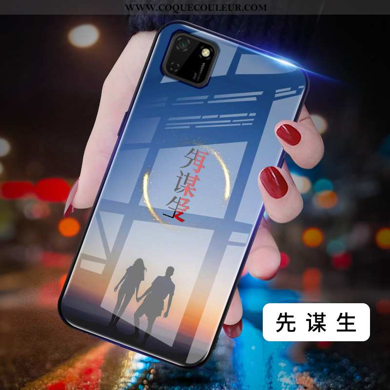 Coque Huawei Y5p Mode Personnalité Coque, Housse Huawei Y5p Protection Créatif Bleu