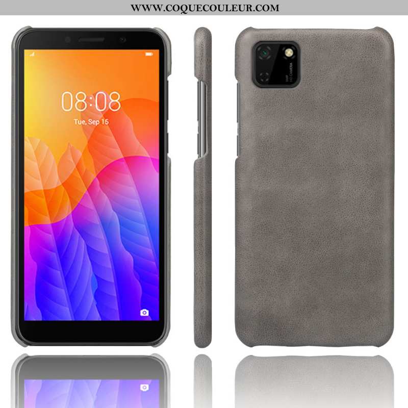 Étui Huawei Y5p Cuir Téléphone Portable Étui, Coque Huawei Y5p Protection Difficile Marron