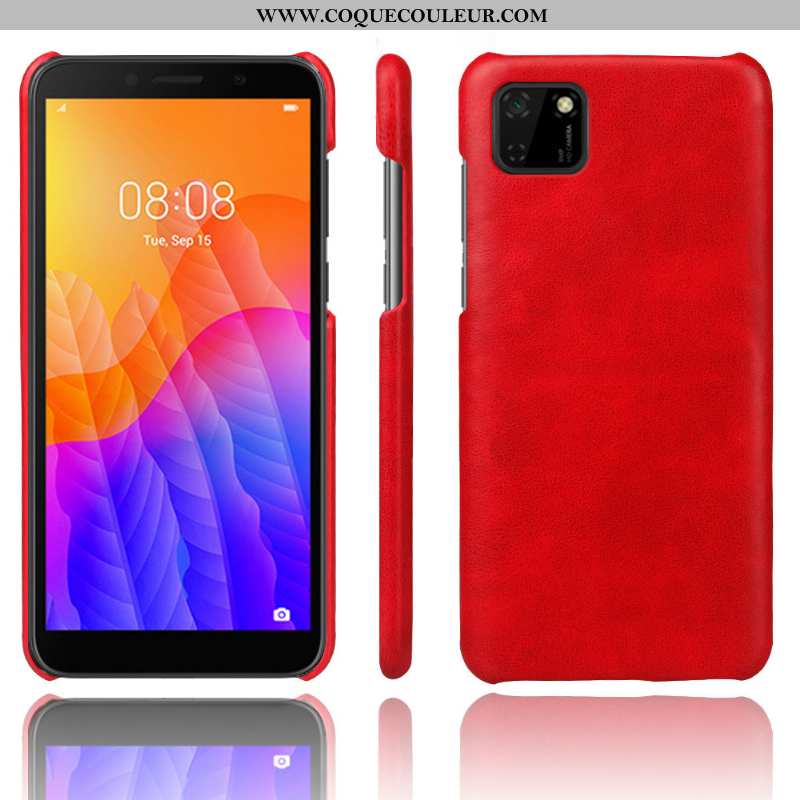 Étui Huawei Y5p Cuir Téléphone Portable Étui, Coque Huawei Y5p Protection Difficile Marron