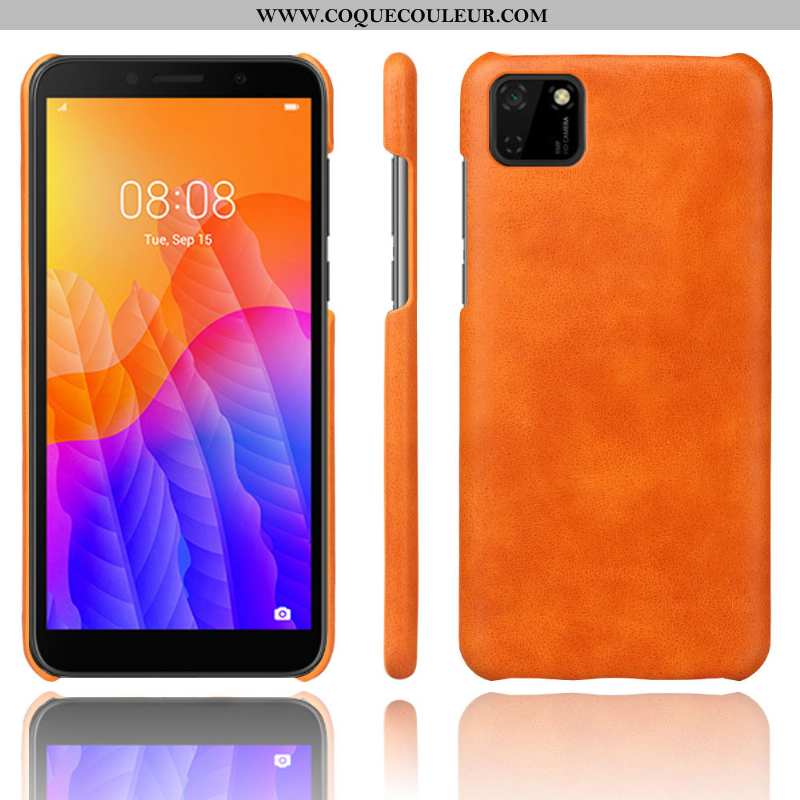 Étui Huawei Y5p Cuir Téléphone Portable Étui, Coque Huawei Y5p Protection Difficile Marron