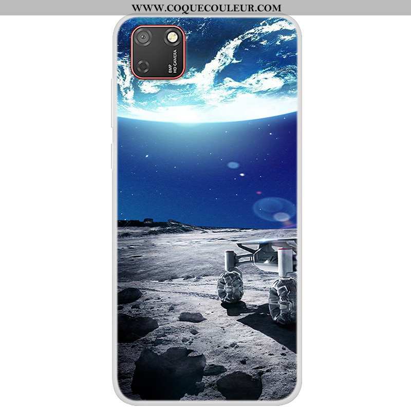 Coque Huawei Y5p Fluide Doux Peinture Coque, Housse Huawei Y5p Protection Tendance Bleu