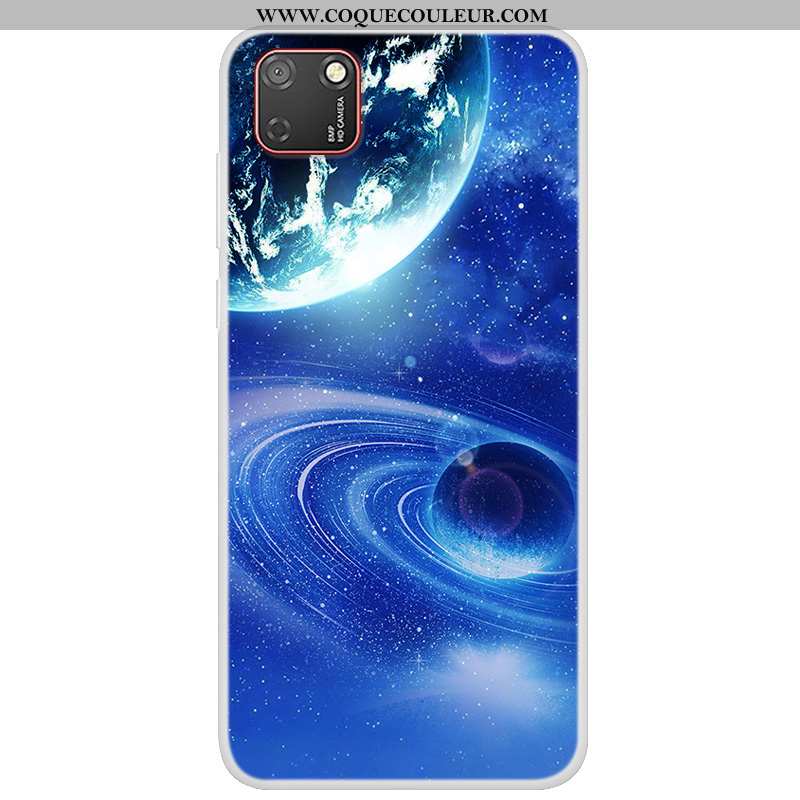 Coque Huawei Y5p Fluide Doux Peinture Coque, Housse Huawei Y5p Protection Tendance Bleu