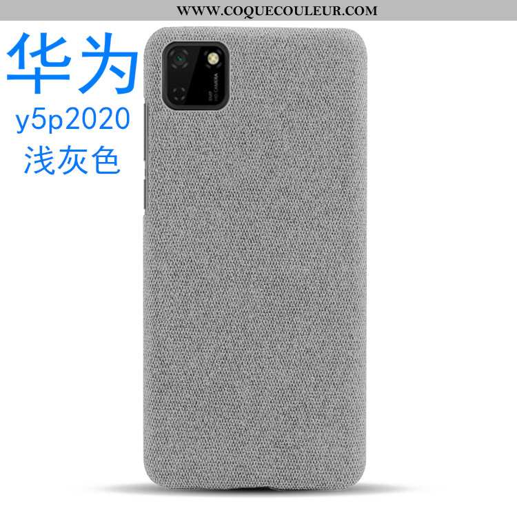 Étui Huawei Y5p Modèle Fleurie Légère Légères, Coque Huawei Y5p Protection Gris