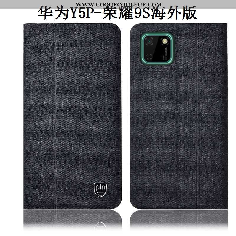 Coque Huawei Y5p Cuir Tout Compris Gris, Housse Huawei Y5p Protection Gris