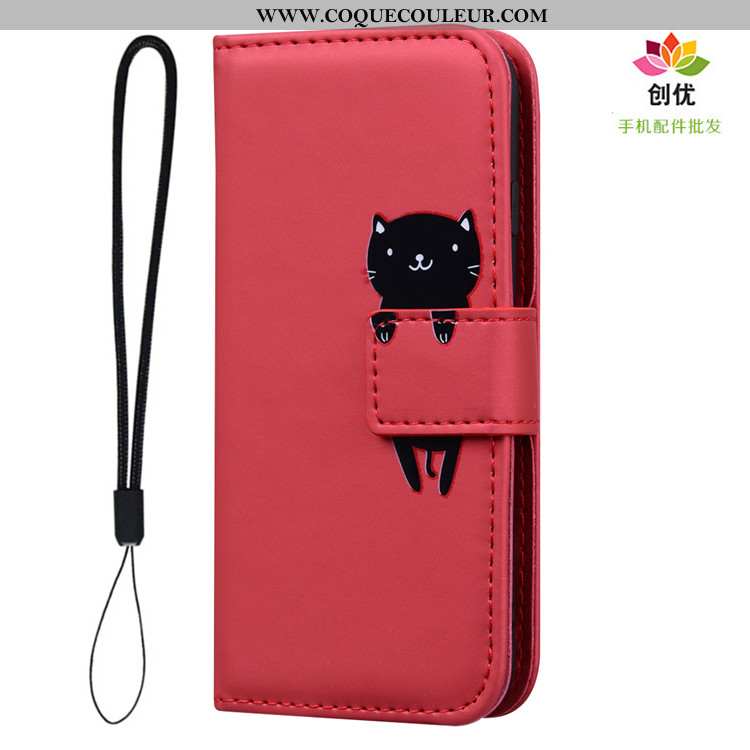 Étui Huawei Y5p Protection Clamshell, Coque Huawei Y5p Dessin Animé Téléphone Portable Orange