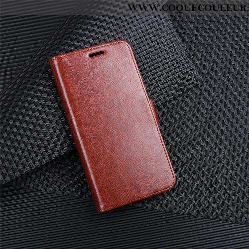 Étui Huawei Y6 2020 Portefeuille Clamshell Étui, Coque Huawei Y6 2020 Cuir Business Rouge