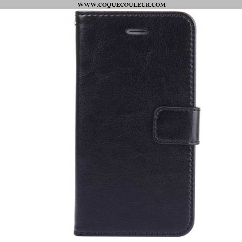 Coque Huawei Y6 2020 Fluide Doux Noir Cuir, Housse Huawei Y6 2020 Protection 2020