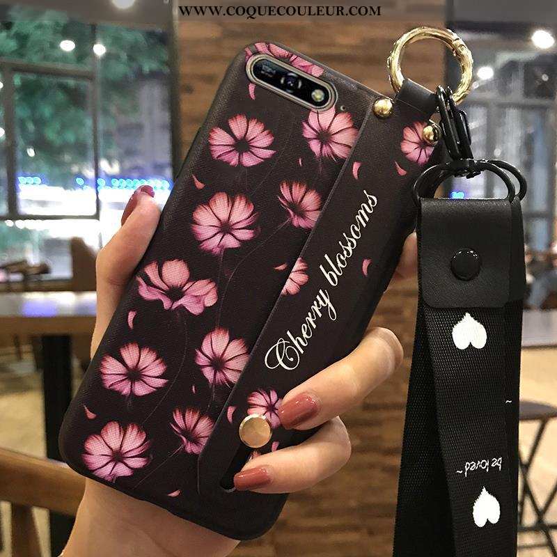 Coque Huawei Y6 2020 Fluide Doux Créatif Étui, Housse Huawei Y6 2020 Protection Frais Rose