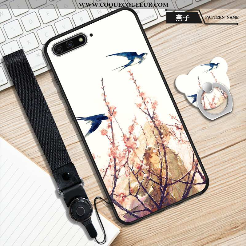 Coque Huawei Y6 2020 Protection 2020 Incassable, Housse Huawei Y6 2020 Ornements Suspendus Étui Bleu