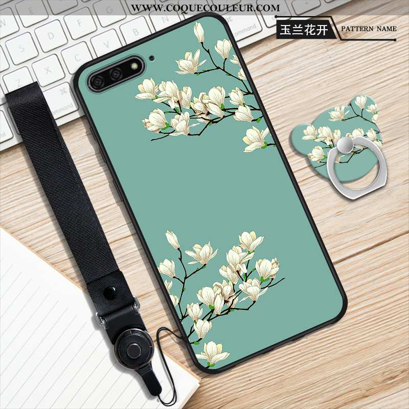 Coque Huawei Y6 2020 Protection 2020 Incassable, Housse Huawei Y6 2020 Ornements Suspendus Étui Bleu