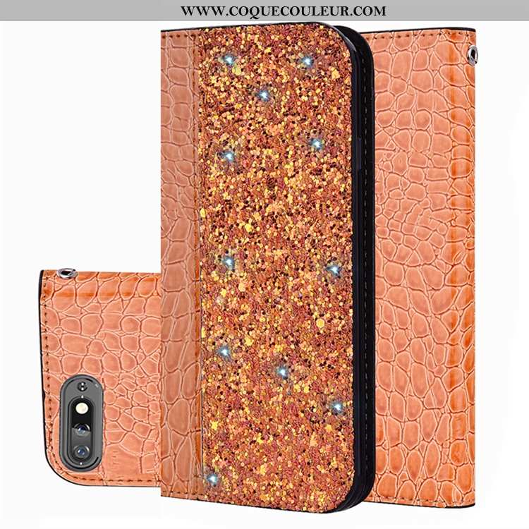 Housse Huawei Y6 2020 Cuir Coque Crocodile, Étui Huawei Y6 2020 Modèle Fleurie Violet