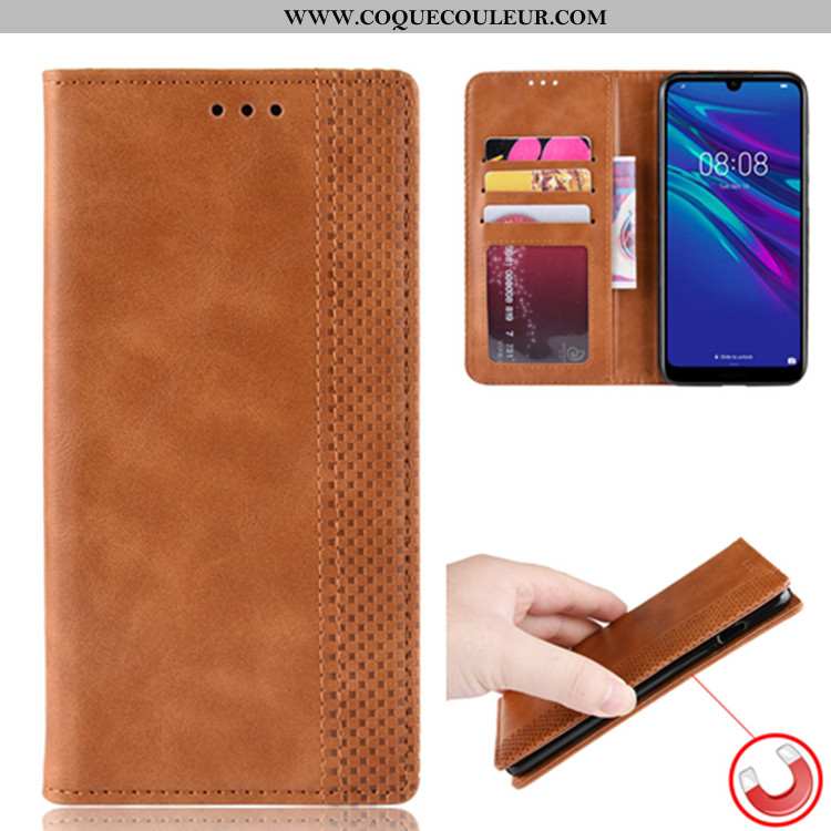 Coque Huawei Y6 2020 Portefeuille Protection Téléphone Portable, Housse Huawei Y6 2020 Cuir Étui Mar