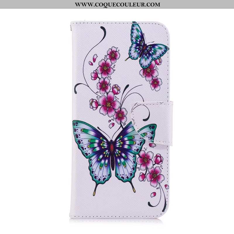 Coque Huawei Y6 2020 Protection Violet Étui, Housse Huawei Y6 2020 Cuir 2020