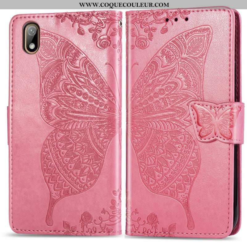 Étui Huawei Y6 2020 Charmant Fleur Violet, Coque Huawei Y6 2020 Cuir Violet