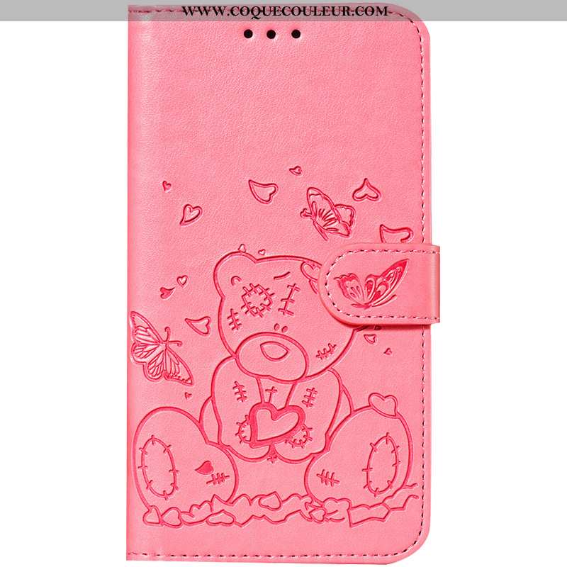 Coque Huawei Y6 2020 Tendance Rose Étui, Housse Huawei Y6 2020 Cuir Net Rouge