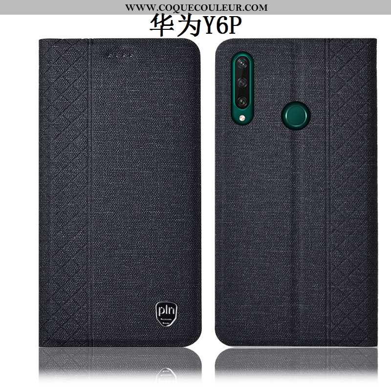 Housse Huawei Y6p Protection Incassable Tout Compris, Étui Huawei Y6p Cuir Téléphone Portable Rose