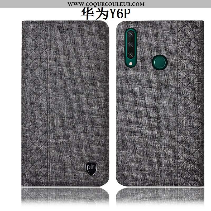 Housse Huawei Y6p Protection Incassable Tout Compris, Étui Huawei Y6p Cuir Téléphone Portable Rose