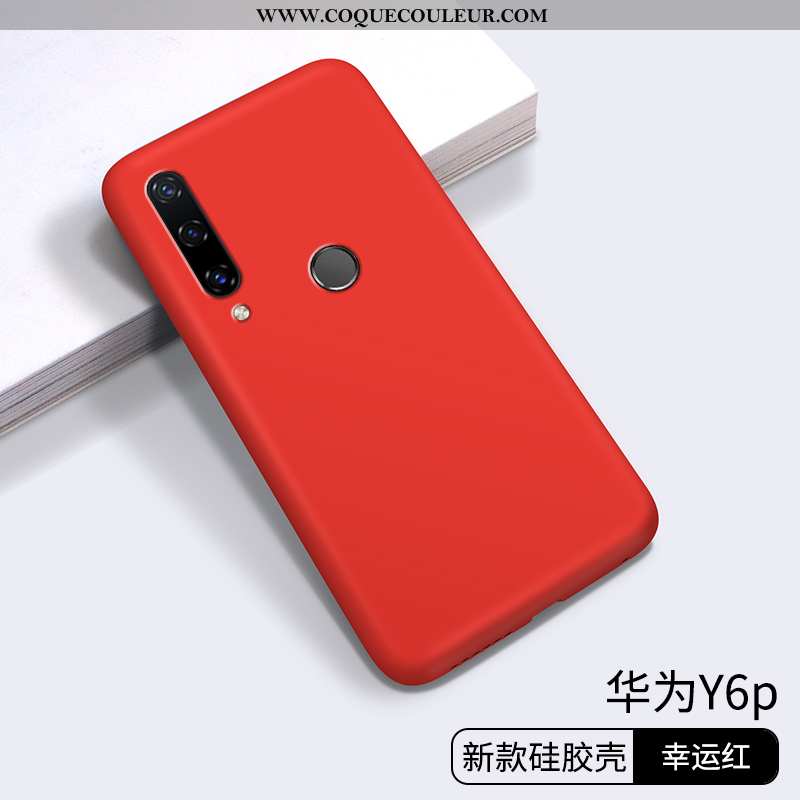 Housse Huawei Y6p Protection Vent Net Rouge, Étui Huawei Y6p Personnalité Ultra Bleu