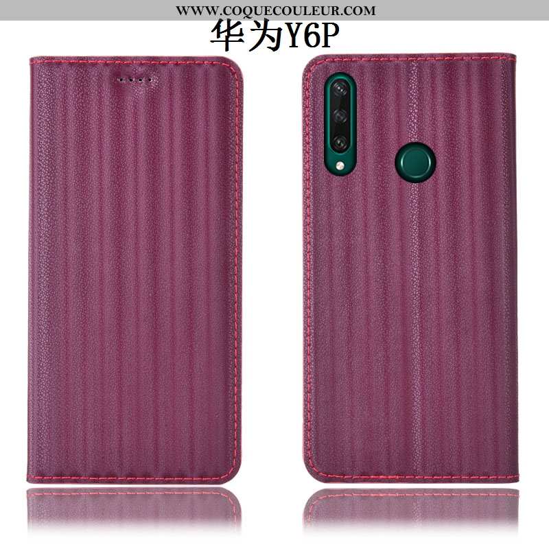 Housse Huawei Y6p Modèle Fleurie Téléphone Portable Housse, Étui Huawei Y6p Protection Coque Violet