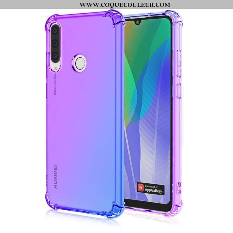 Coque Huawei Y6p Personnalité Incassable Dégradé, Housse Huawei Y6p Fluide Doux Téléphone Portable V