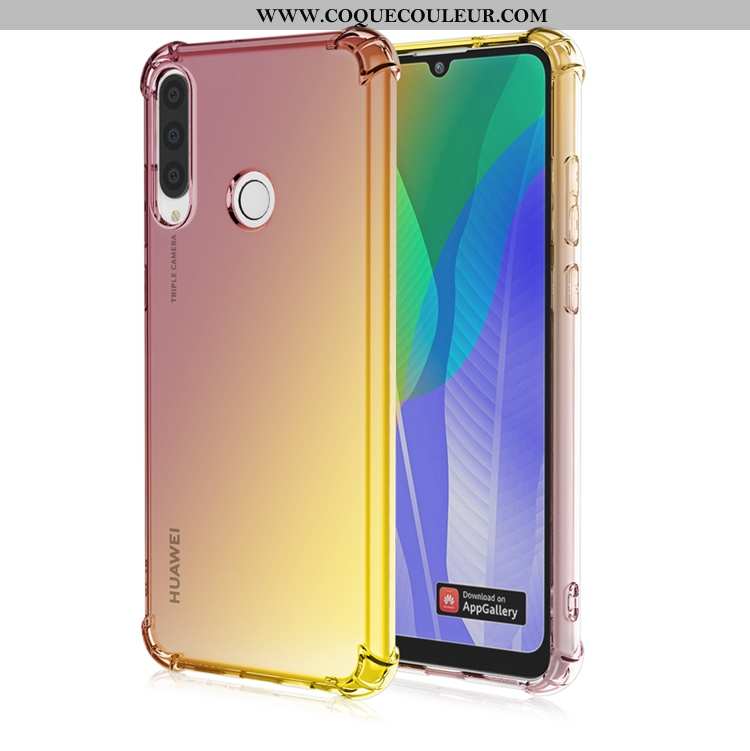 Coque Huawei Y6p Personnalité Incassable Dégradé, Housse Huawei Y6p Fluide Doux Téléphone Portable V