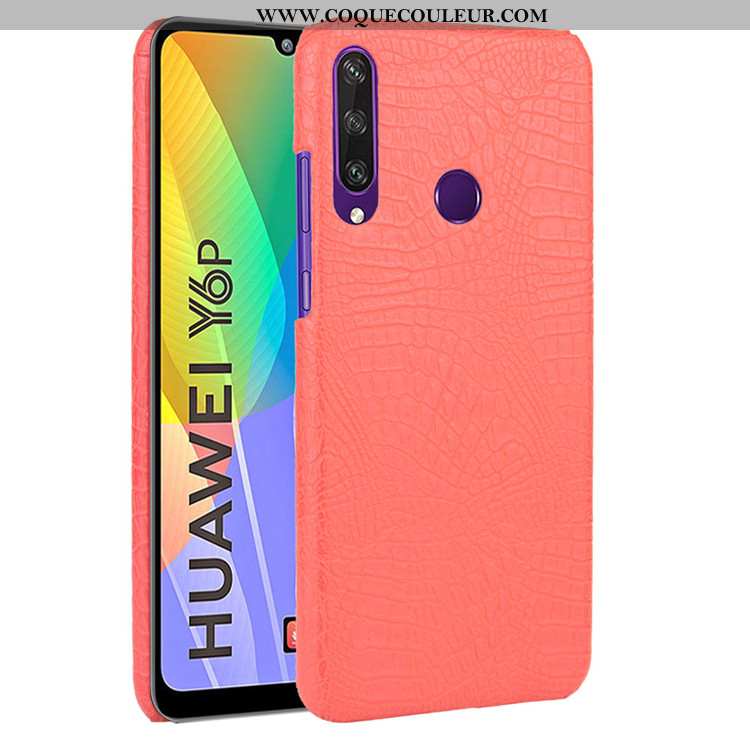 Étui Huawei Y6p Cuir Vintage Difficile, Coque Huawei Y6p Modèle Fleurie Téléphone Portable Bleu