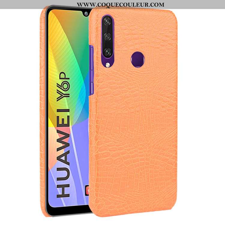 Étui Huawei Y6p Cuir Vintage Difficile, Coque Huawei Y6p Modèle Fleurie Téléphone Portable Bleu